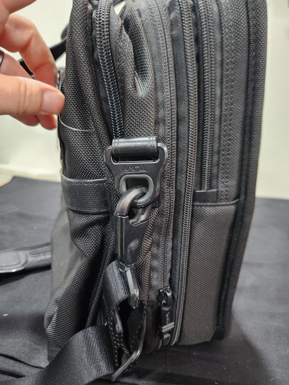 Tumi Black Men's Briefcase - Durable Travel & Work Laptop Bag